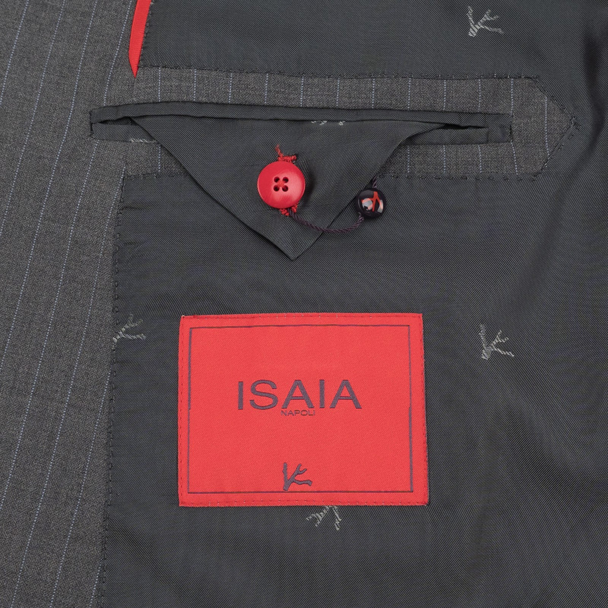 $6790 ISAIA NAPOLI "Gregorio" Gray Suit Hand-Sewn Wool Pinstripe
