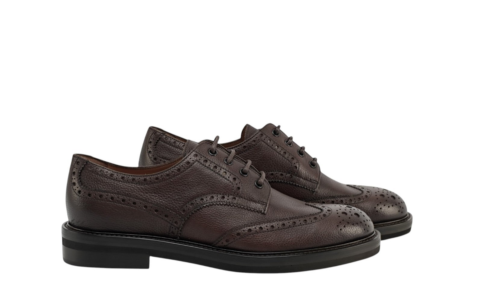 1200$ TESTONI "Camogli" Cigar Derby Shoes Soft Grain Calf 8 UK / 9 US / 42 IT
