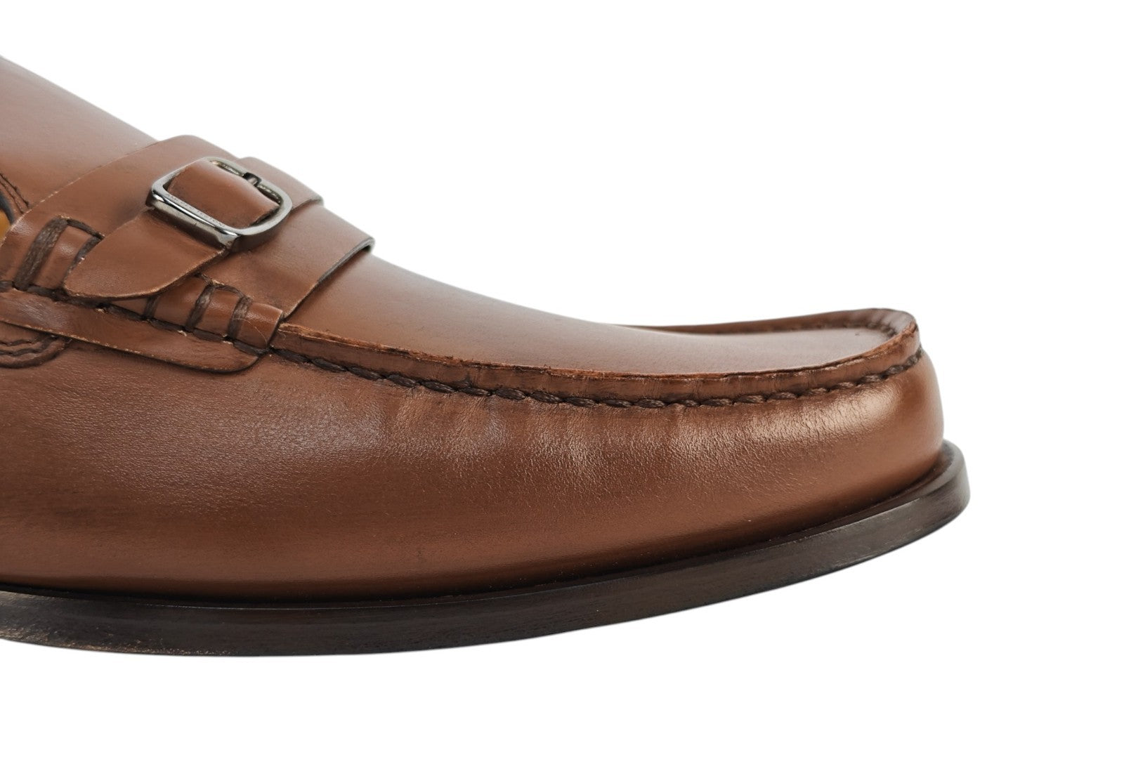 1250$ TESTONI "Bracciano" Chestnut Loafer Shoes Top Calf 8 UK / 9 US / 42 IT