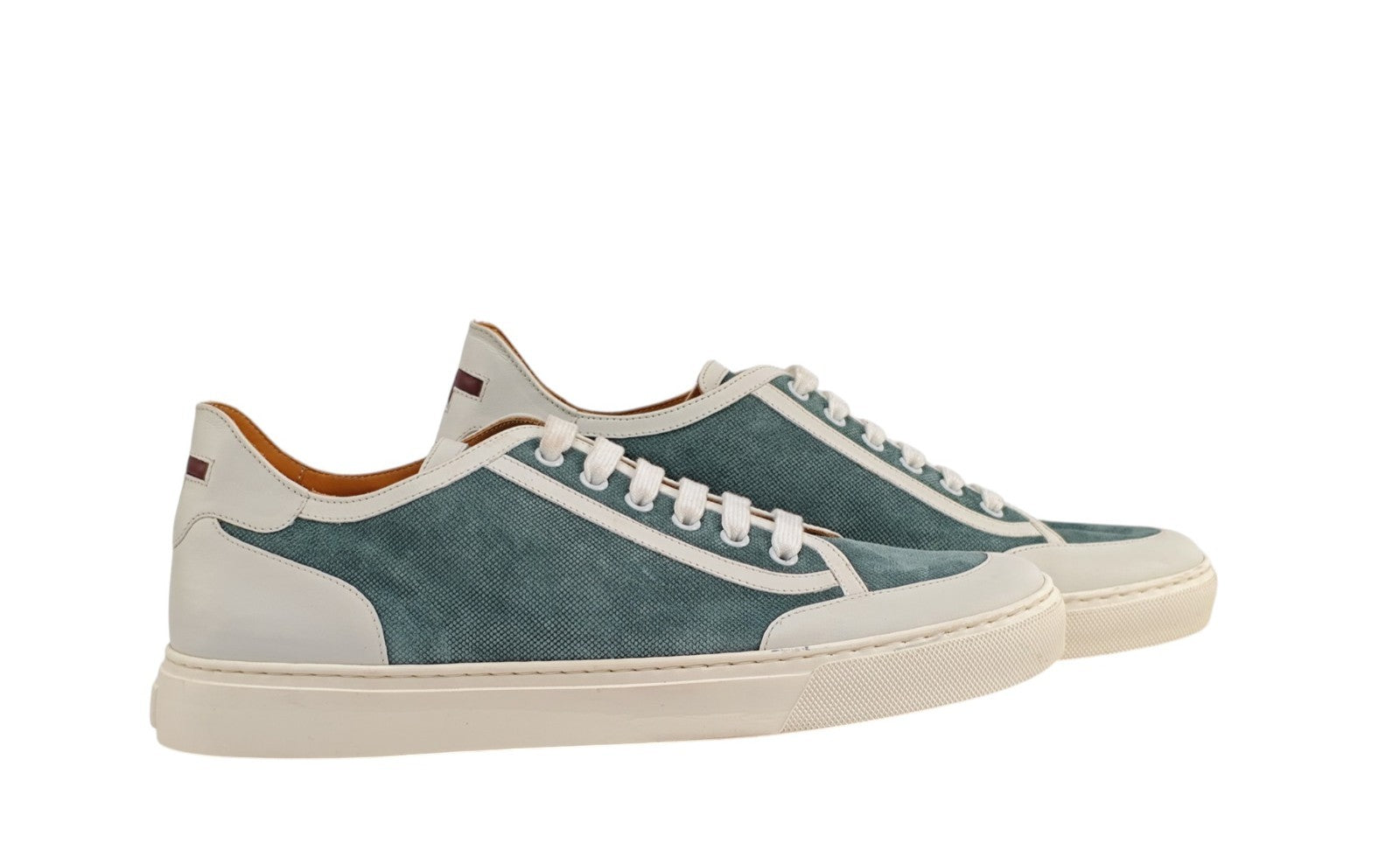 750$ TESTONI "Napoli" Sneaker Shoes Canvas Suede + Calf 8 UK  / 9 US / 42 IT