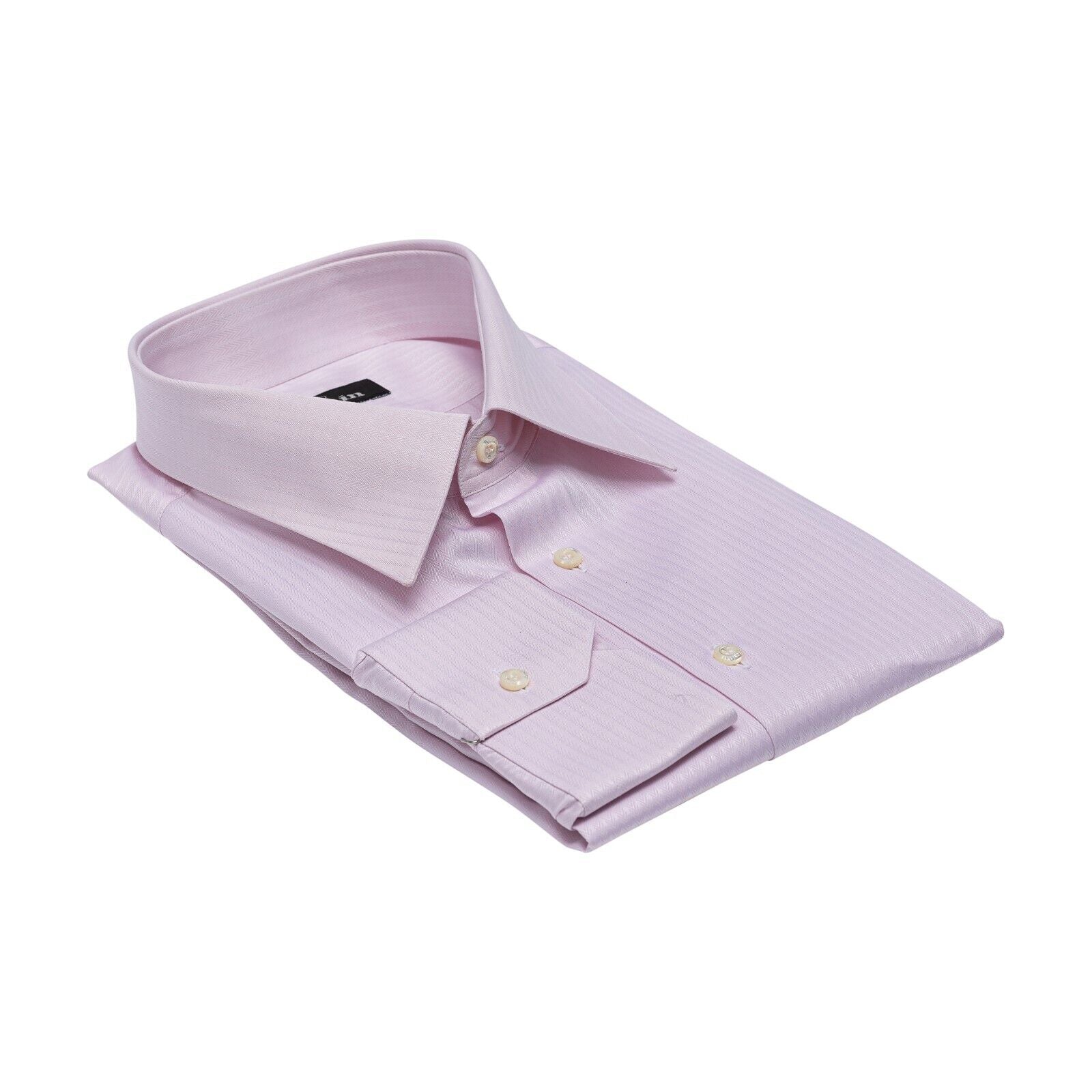 690$ LUXURY GERLIN Shirt Jacquard Light Pink ALUMO Cotton 1L BIJAN