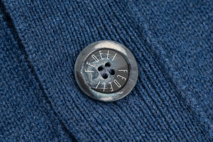 $2200 FEDELI CASHMERE "Carezza" Blue Cardigan Jacket 100% Cashmere 42 US / 52 EU