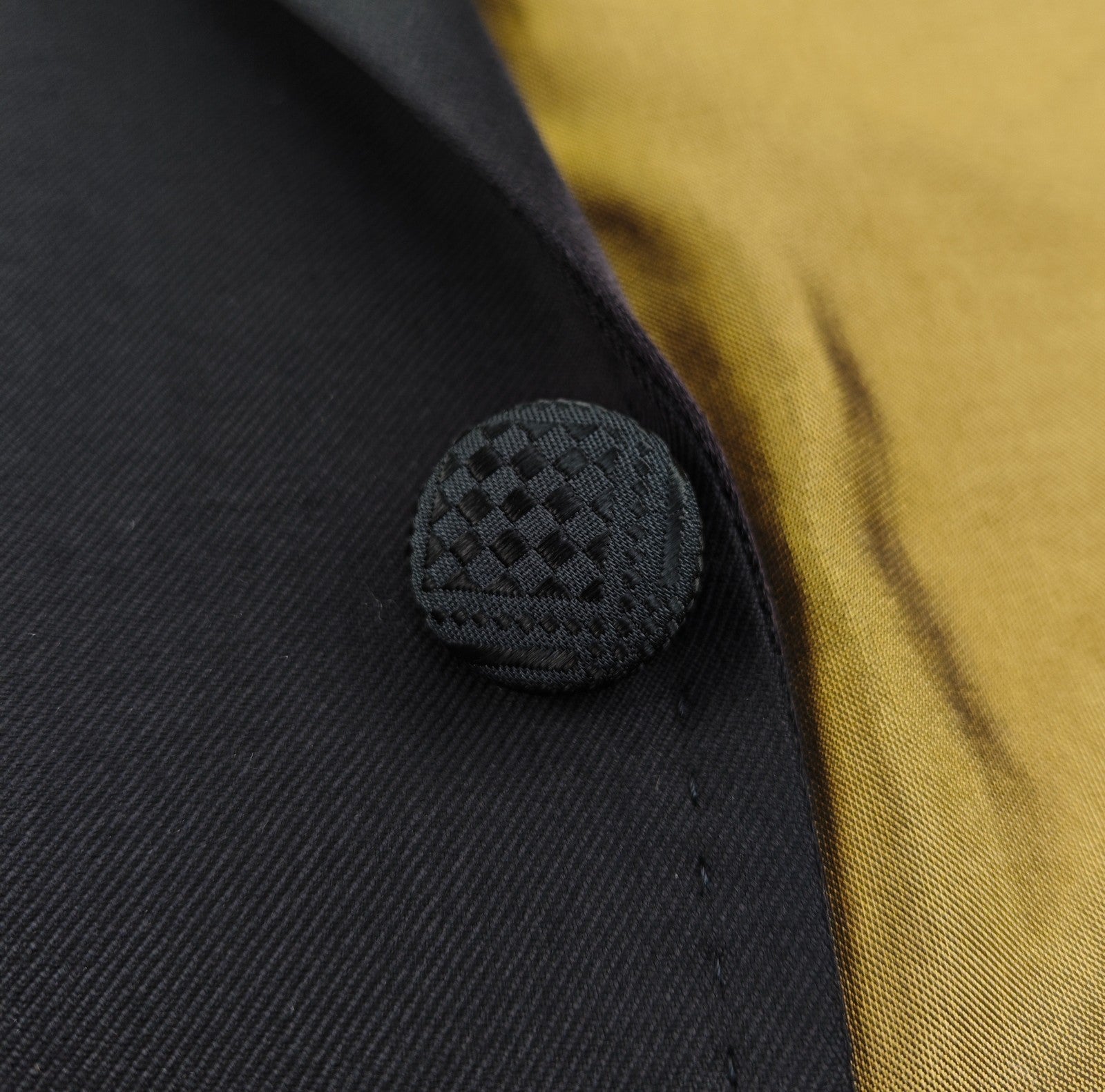 $1690 RUBINACCI NAPOLI Black Peak Lapel 1 Button Tuxedo Jacket 36 US / 46 EU