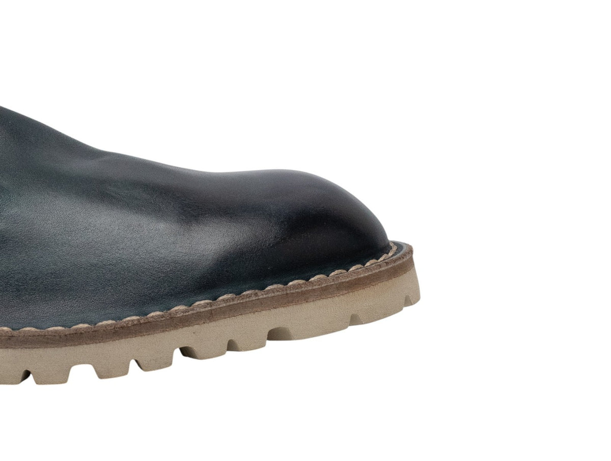 1300$ TESTONI "Piuma" La Thuile Desert Boot Unlined Calf Navy 8 UK /9 US / 42 IT