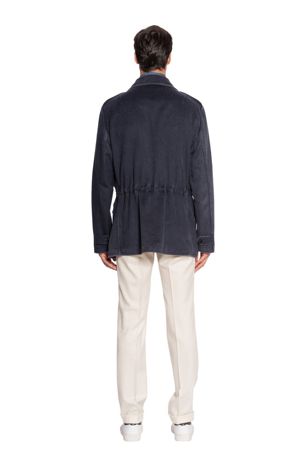 $2800 BOGLIOLI Blue Field Jacket Coat 100% Cashmere Dyed Process 46 US / 56 EU