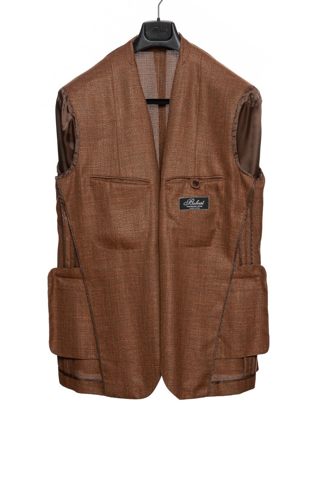 BELVEST Made in Italy Jacket 2Btn Wool Cashmere Silk Linen Brown 46 US 56 EU 7R