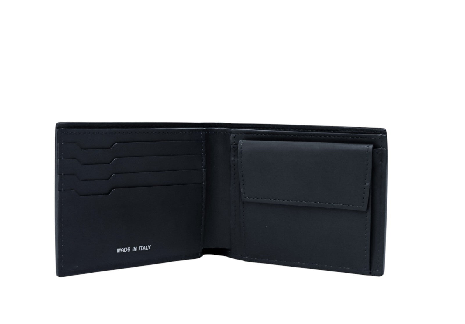 350$ PINEIDER FIRENZE 1774 Embossed Leather Bifold Wallet Blue Navy