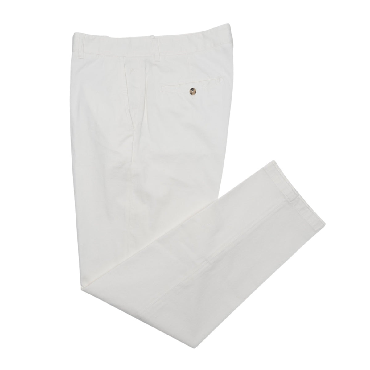850$ ISAIA NAPOLI White Chino Pant Cashmere Cotton Regular Fit 36 US / 52 EU