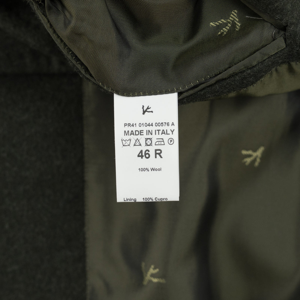 $7100 ISAIA NAPOLI Dark Green Overcoat Flannel Wool 36 US / 46 EU