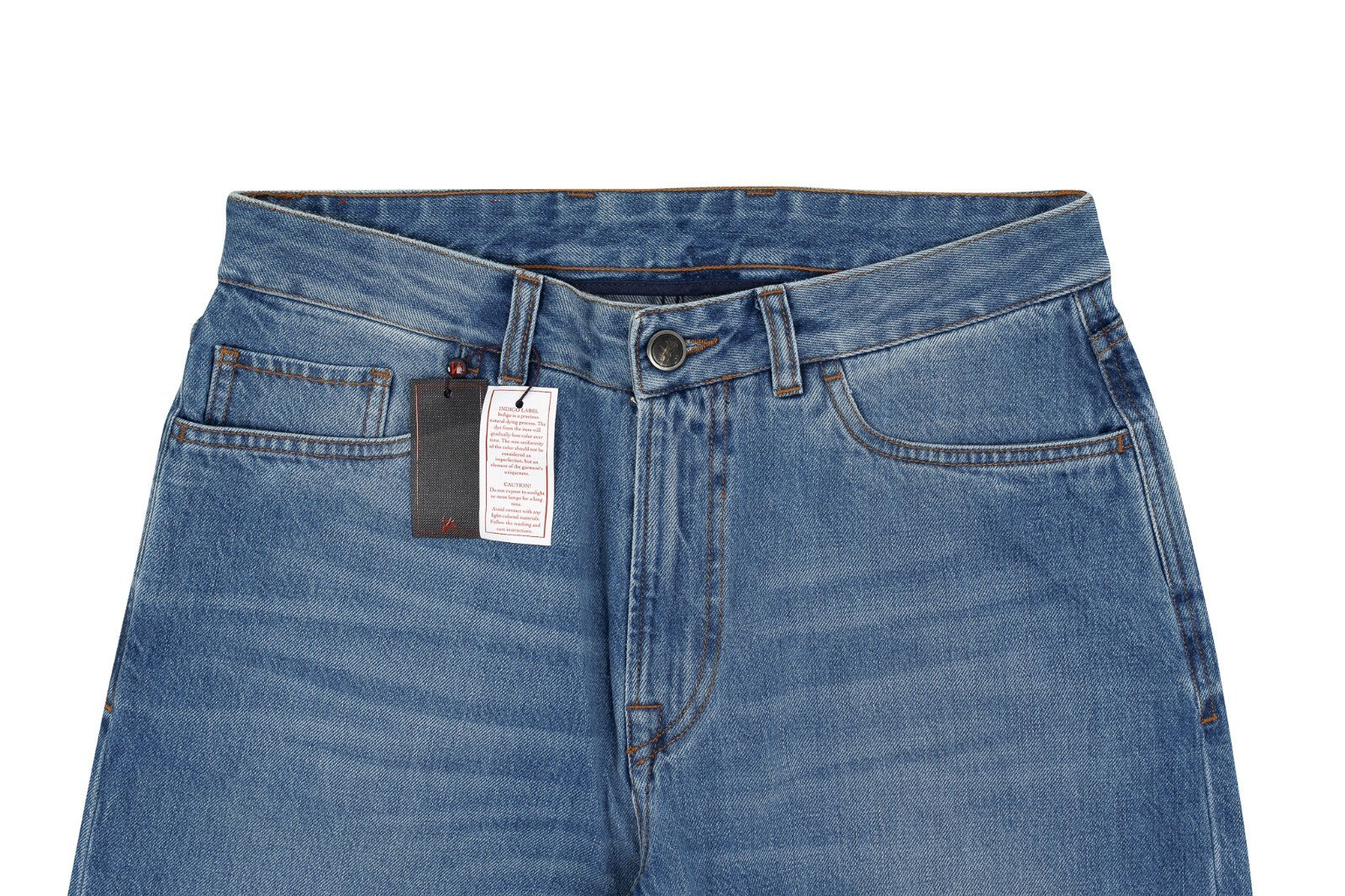 750$ ISAIA NAPOLI  Blue Denim Jeans Trousers Pant Cotton 32 US / 48 EU