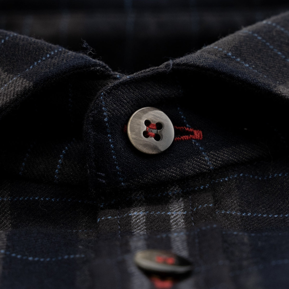 650$ ETRO MILANO Safari Shirt Striped Blue Slim Fit 100% Flannel Wool 15.5 - 39