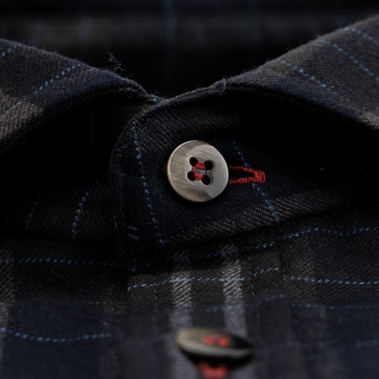 650$ ETRO MILANO Safari Shirt Striped Blue Slim Fit 100% Flannel Wool 15.5 - 39