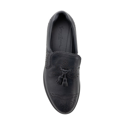 1020$ GIORGIO ARMANI Shoes Tassel Loafers Brogue Blue Leather 6 UK  7 US  40 IT