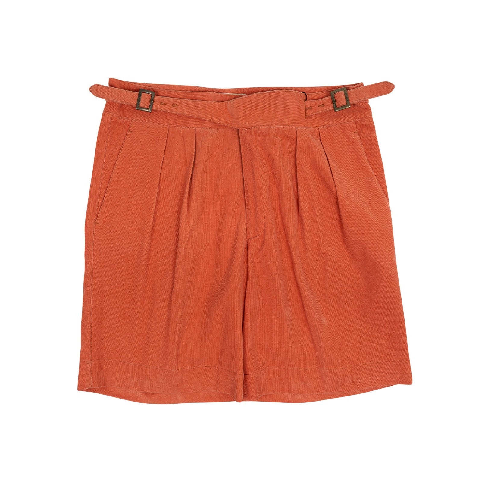 530$ RUBINACCI Manny Gurkha Short Pant Orange Corduroy Cotton 36 US / 52 IT