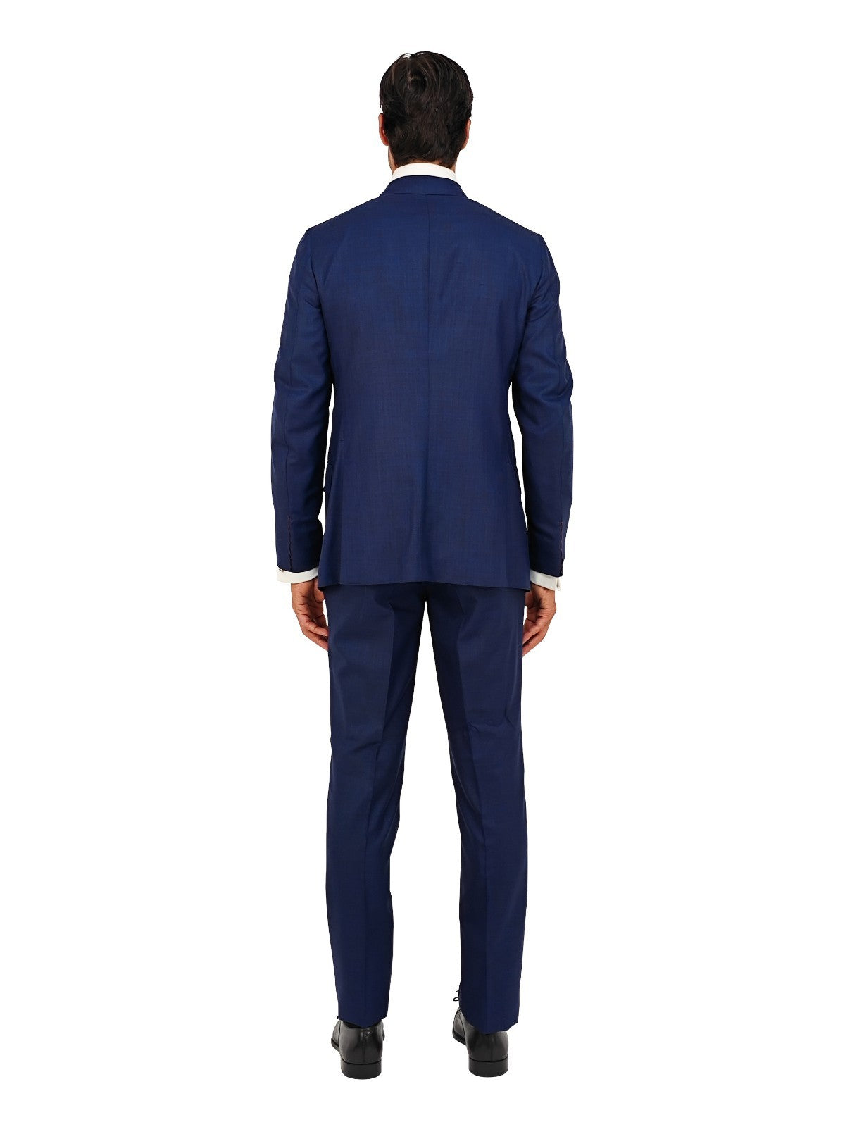 $5800 ISAIA NAPOLI Blue Solid Hand-Sewn Suit Wool / Silk  38 US / 48 EU 8R