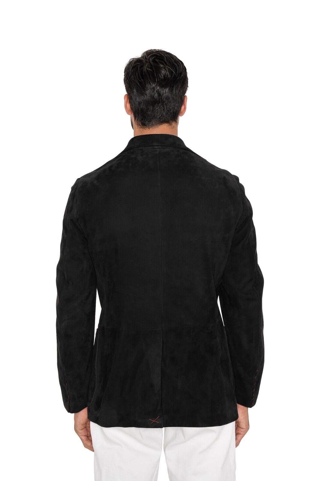 6500$ ISAIA Black Jacket Sport Coat Suede 100% Lambskin  38 US / 48 EU
