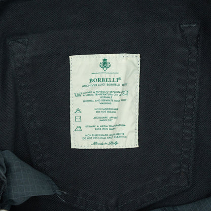 415$ LUIGI BORRELLI NAPOLI Dark Blue Denim Jeans Pant Cotton 35 US / 51 EU