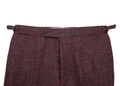 Sartoria DALCUORE NAPOLI Total Hand-Sewn Suit Burgundy Flannel Wool 40 US 50 EU
