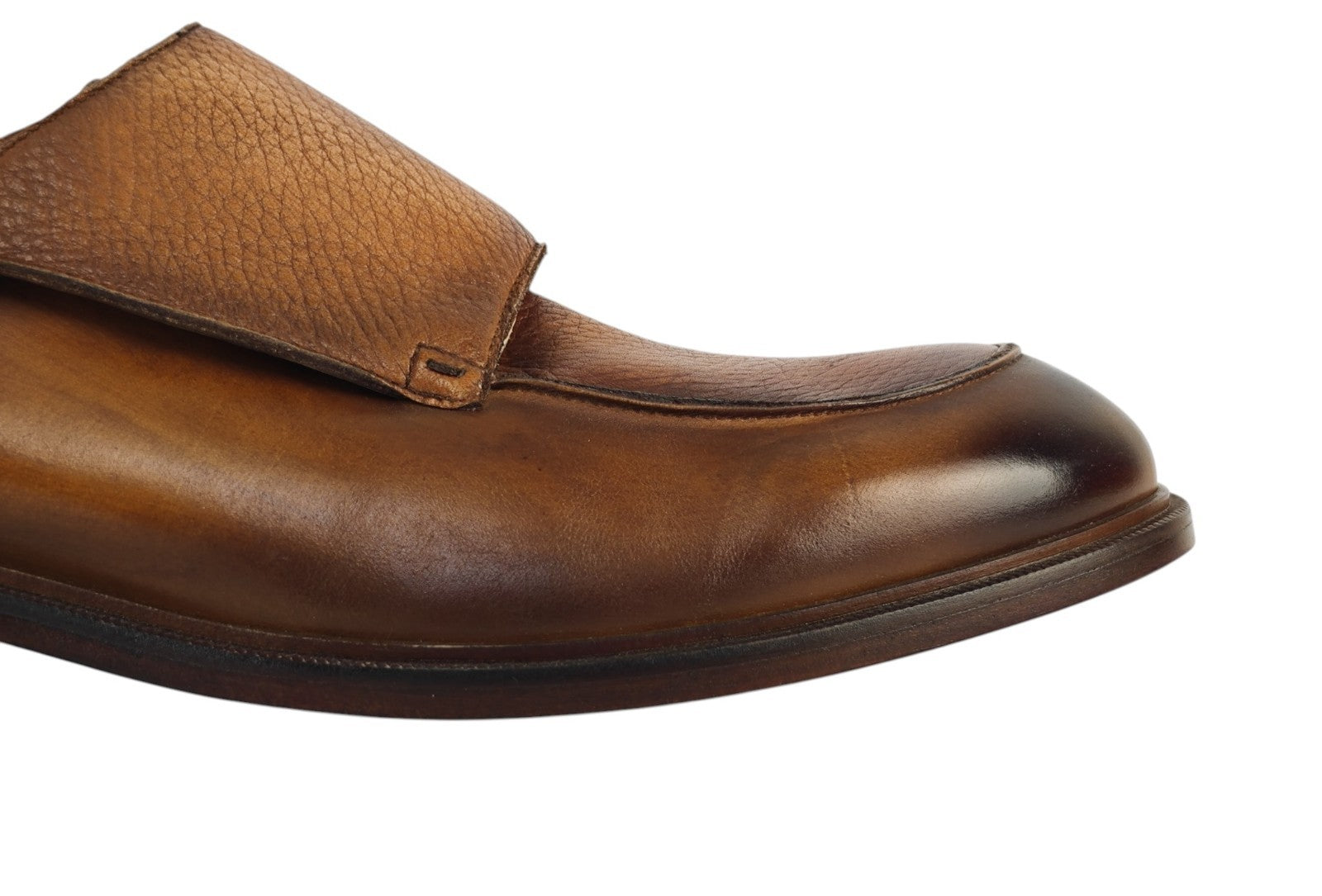 1300$ TESTONI Caramel Monk Shoes Bolognese Goodyear Welted 8 UK / 9 US / 42 IT