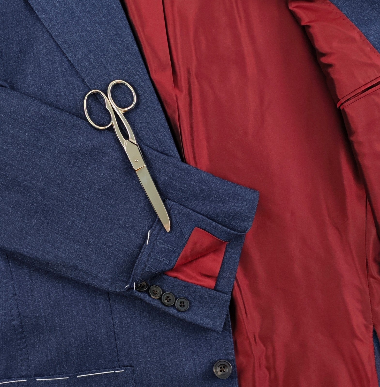 $2150 RUBINACCI NAPOLI Blue Jacket Sport Coat Wool Cashmere Silk 42 US / 52 EU