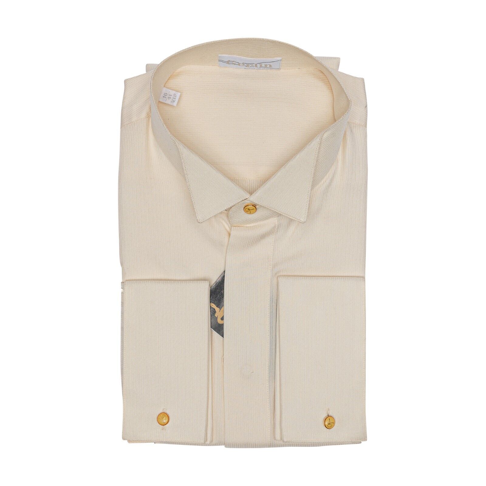 690$ LUXURY GERLIN Smoking Shirt Ivory Cotton 16 - 41 3C BIJAN