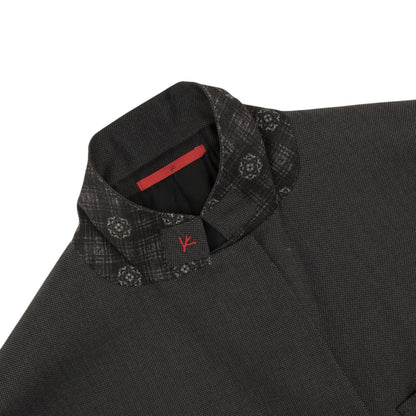 $6550 ISAIA NAPOLI "Capri" Charcoal Gray Suit Hand-Sewn Wool Micro Grisaglia