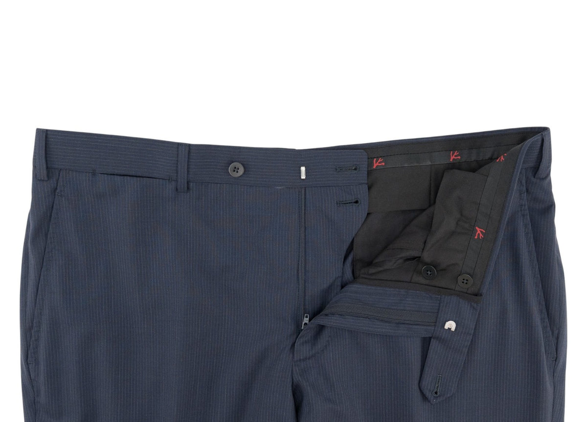 $6850 ISAIA NAPOLI "Capri" Blue Suit Extrafine Wool / Silk 46 US / 56 EU 7R