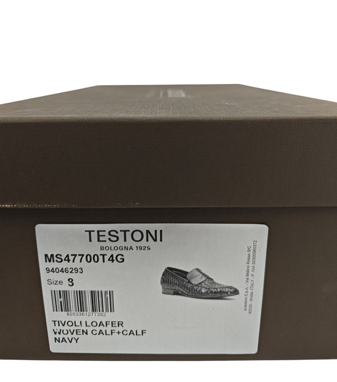 1250$ TESTONI "Tivoli" Blue Unlined Loafer Shoes Woven Calf 8 UK / 9 US / 42 IT