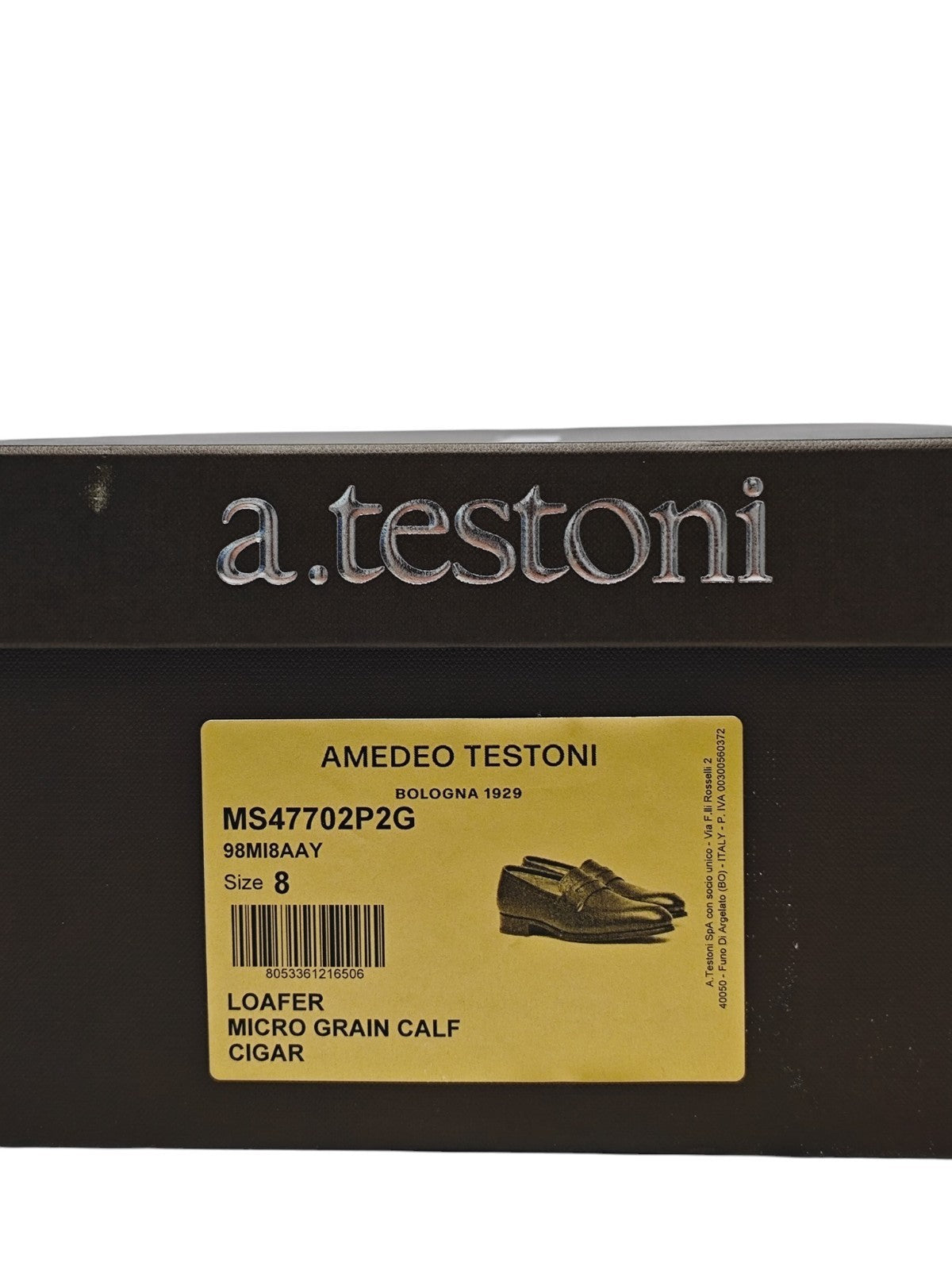 1250$ TESTONI Loafer Shoes Micro Grain Calf Cigar Brown 8 UK / 9 US / 42 IT