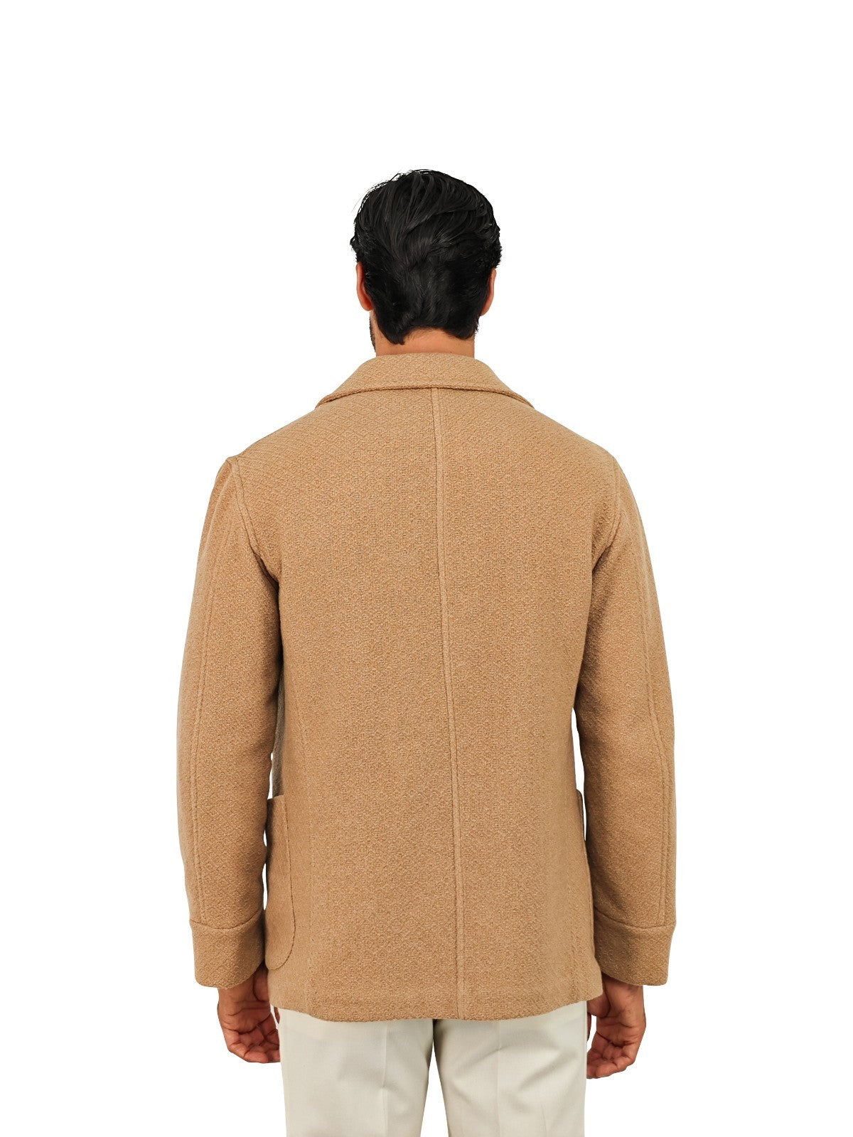 $2600 RUBINACCI NAPOLI Beige Unlined Jacket 100% Cashmere Handmade in Napoli