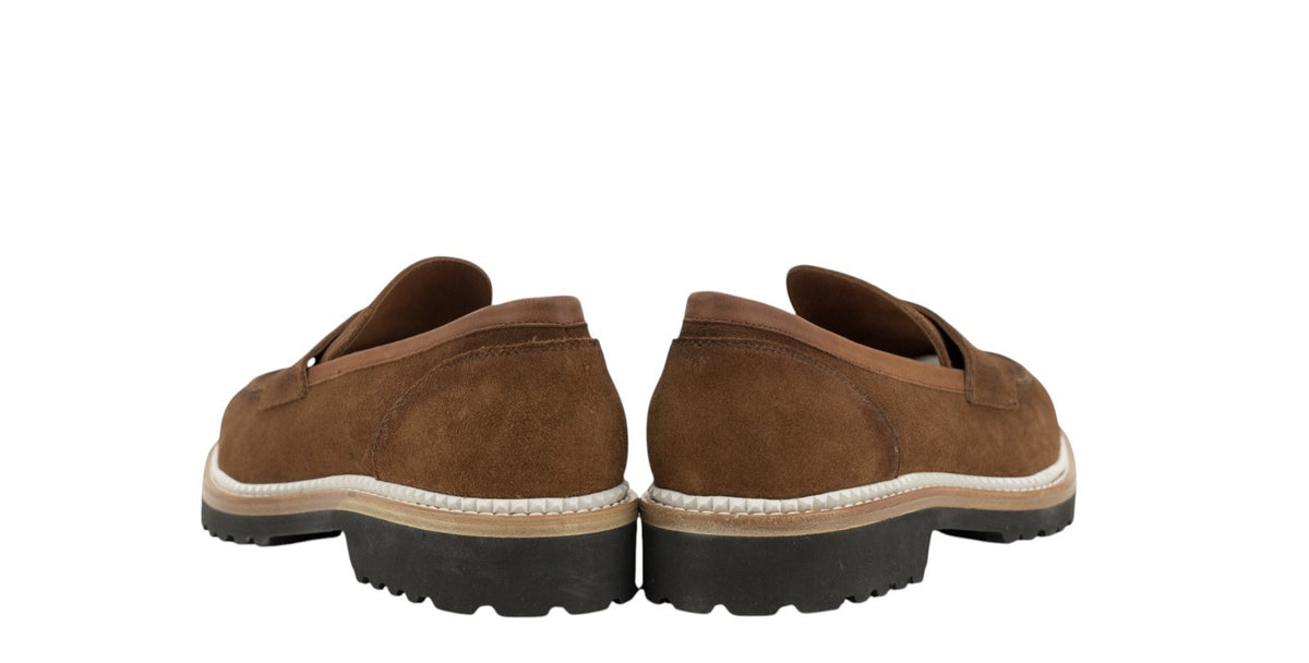 1350$ TESTONI Loafer Antique Sport Suede Caramel 8 UK / 9 US / 42 IT