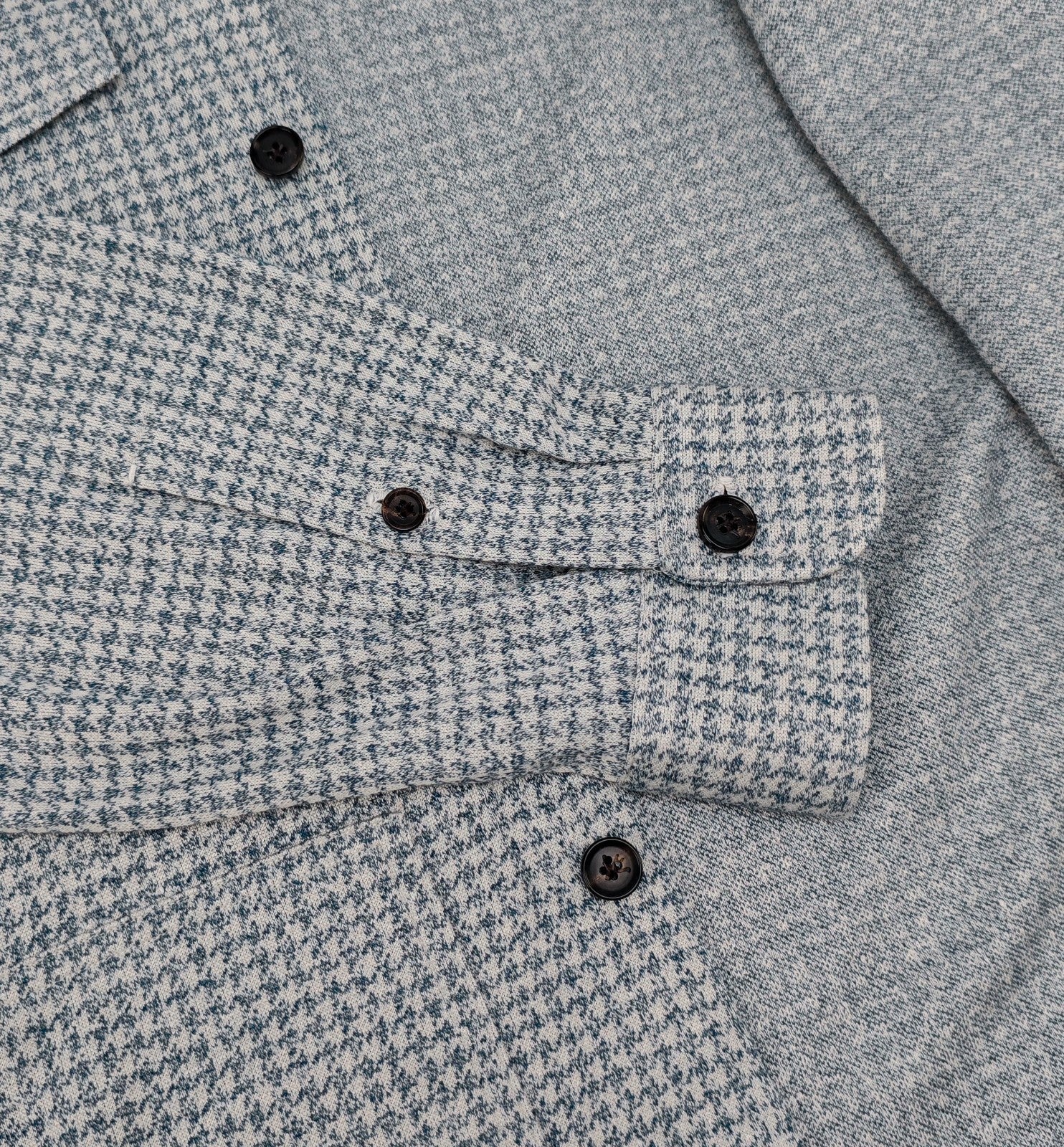 $1650 ISAIA Light Blue Hand-Sewn Overshirt Jacket Linen - Silk - Cotton Size L