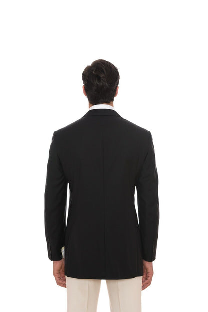 $2190 D'AVENZA Black Wool Dinner Jacket Tuxedo Hand-Sewn in Italy 40 US / 50 EU 