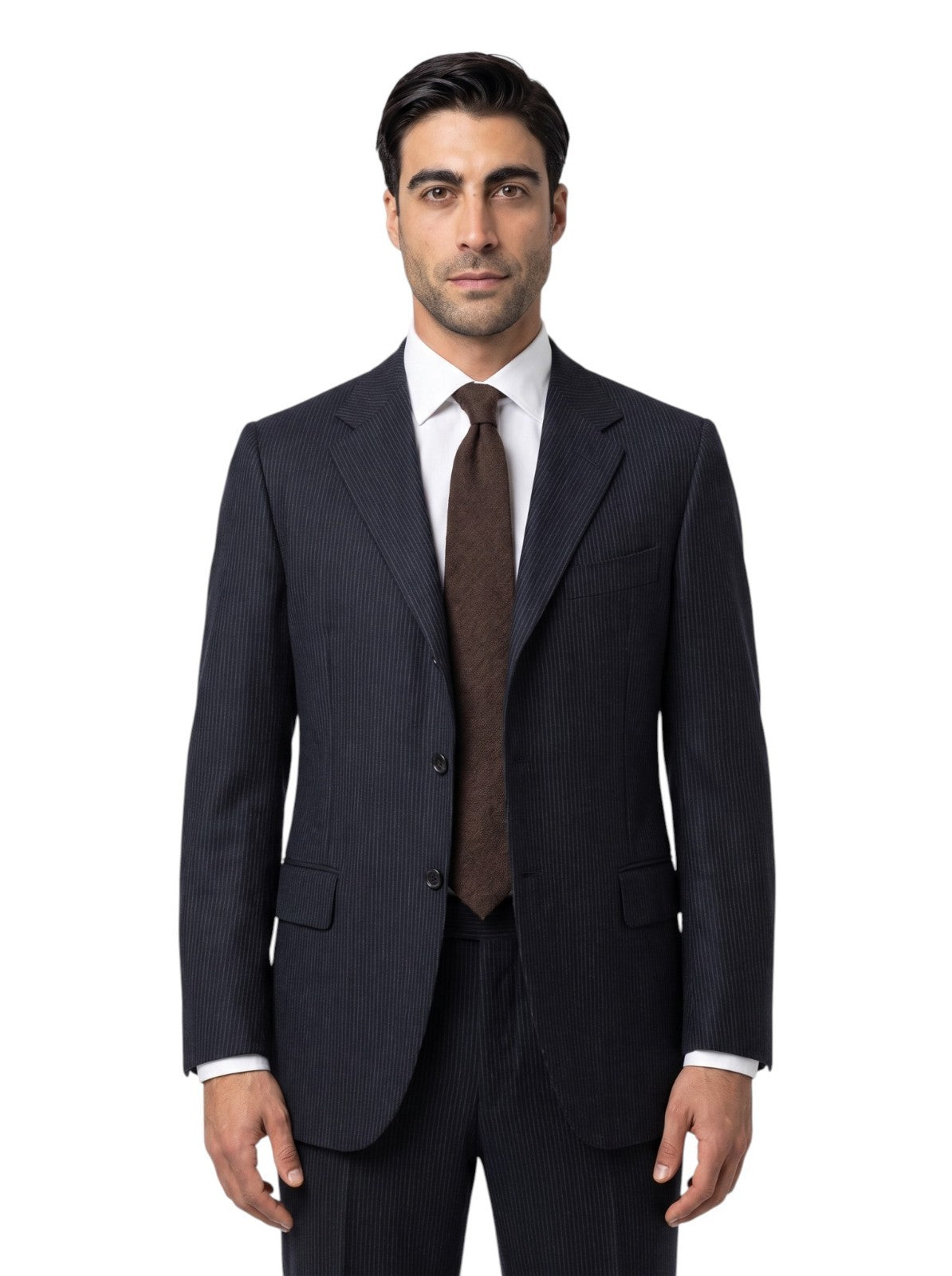 2900$ SARTORIO NAPOLI by KITON Blue Suit Wool 120's Pinstripe 42 US / 52 IT