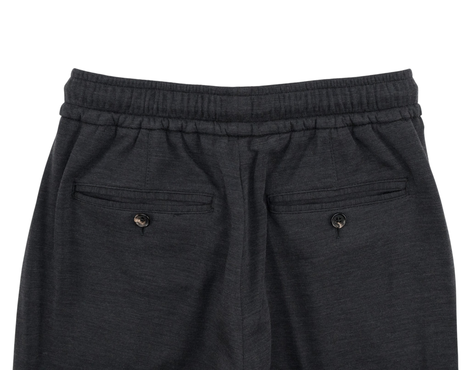 1285$ ISAIA "Comfort Project" Dark Gray Drawstring Pant Wool Relaxed Tapered Fit