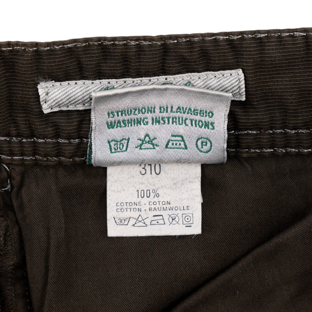 415$ LUIGI BORRELLI NAPOLI Corduroy Brown Denim Jeans Pant Cotton 35 US / 51 EU