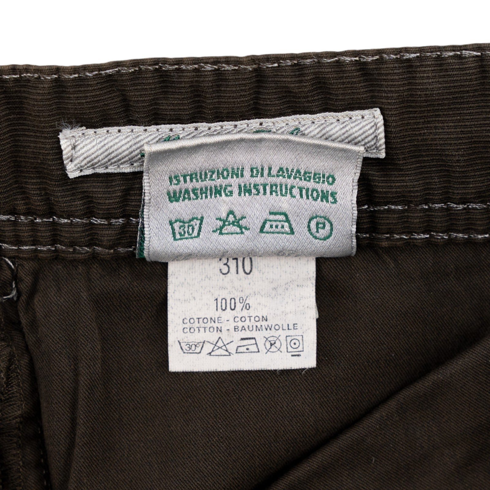 415$ LUIGI BORRELLI NAPOLI Corduroy Brown Denim Jeans Pant Cotton 35 US / 51 EU
