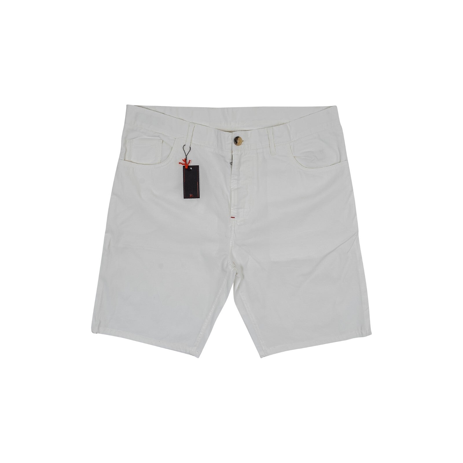 650$ ISAIA NAPOLI White 5 Pockets Short Pant Cotton 36 US / 52 EU