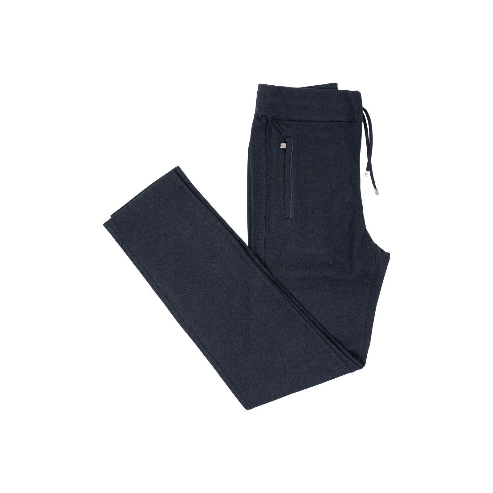 $2600 RUBINACCI Blue Tracksuit LORO PIANA Wool Cashmere + Leather Details