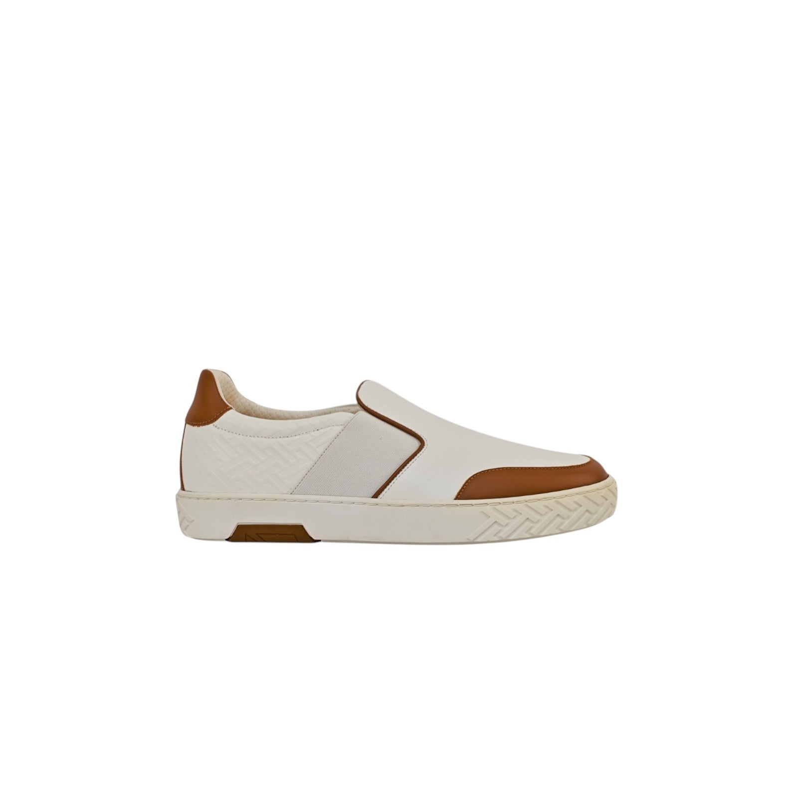 1100$ TESTONI "Ravenna" SlipOn Sneaker Interlocking Calf  8 UK / 9  US / 42 IT
