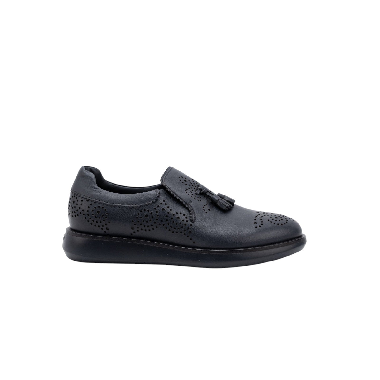 1020$ GIORGIO ARMANI Shoes Tassel Loafers Brogue Blue Leather 6 UK  7 US  40 IT