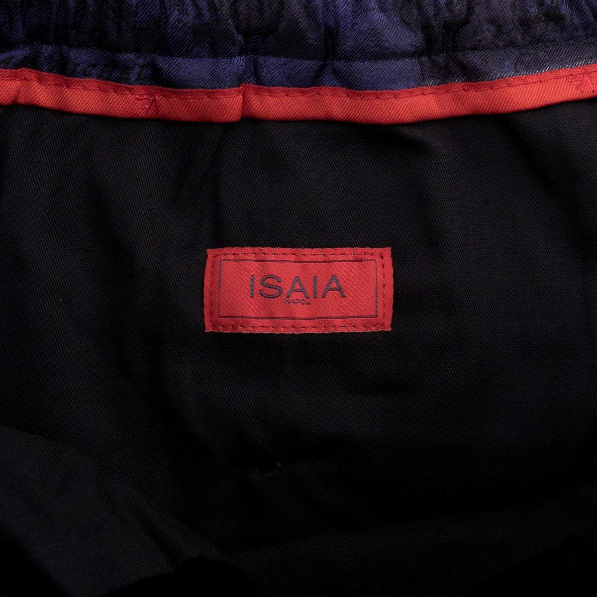 1390$ ISAIA "CAPRI" Dark Blue Drawstring Pant 100% Silk Relaxed Fit 32 US/48 EU