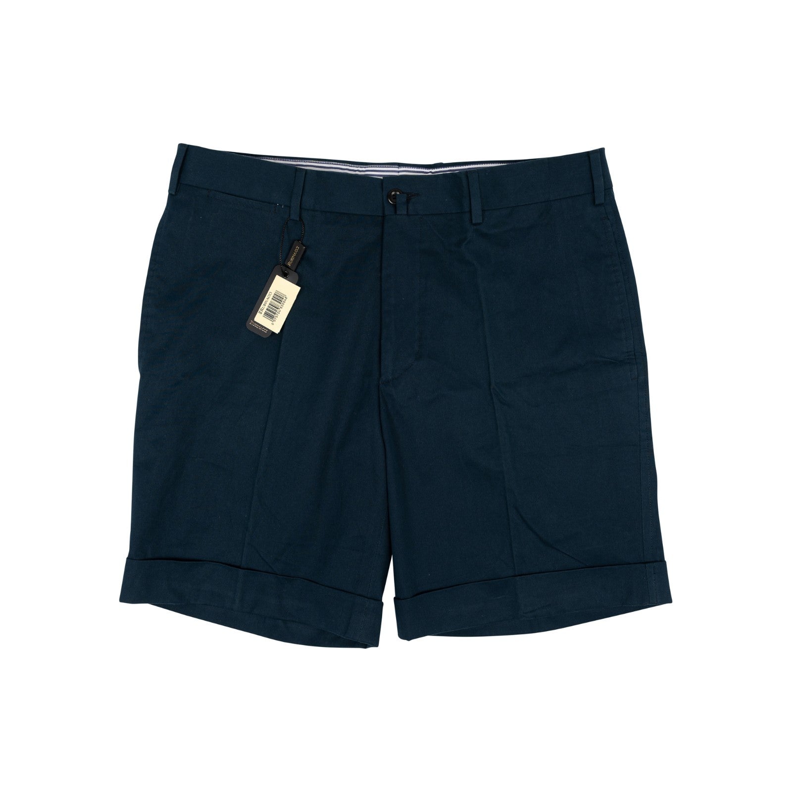 530$ RUBINACCI Tailored Bermuda Short Short Pant Dark Blue Cotton 32 US / 48 IT