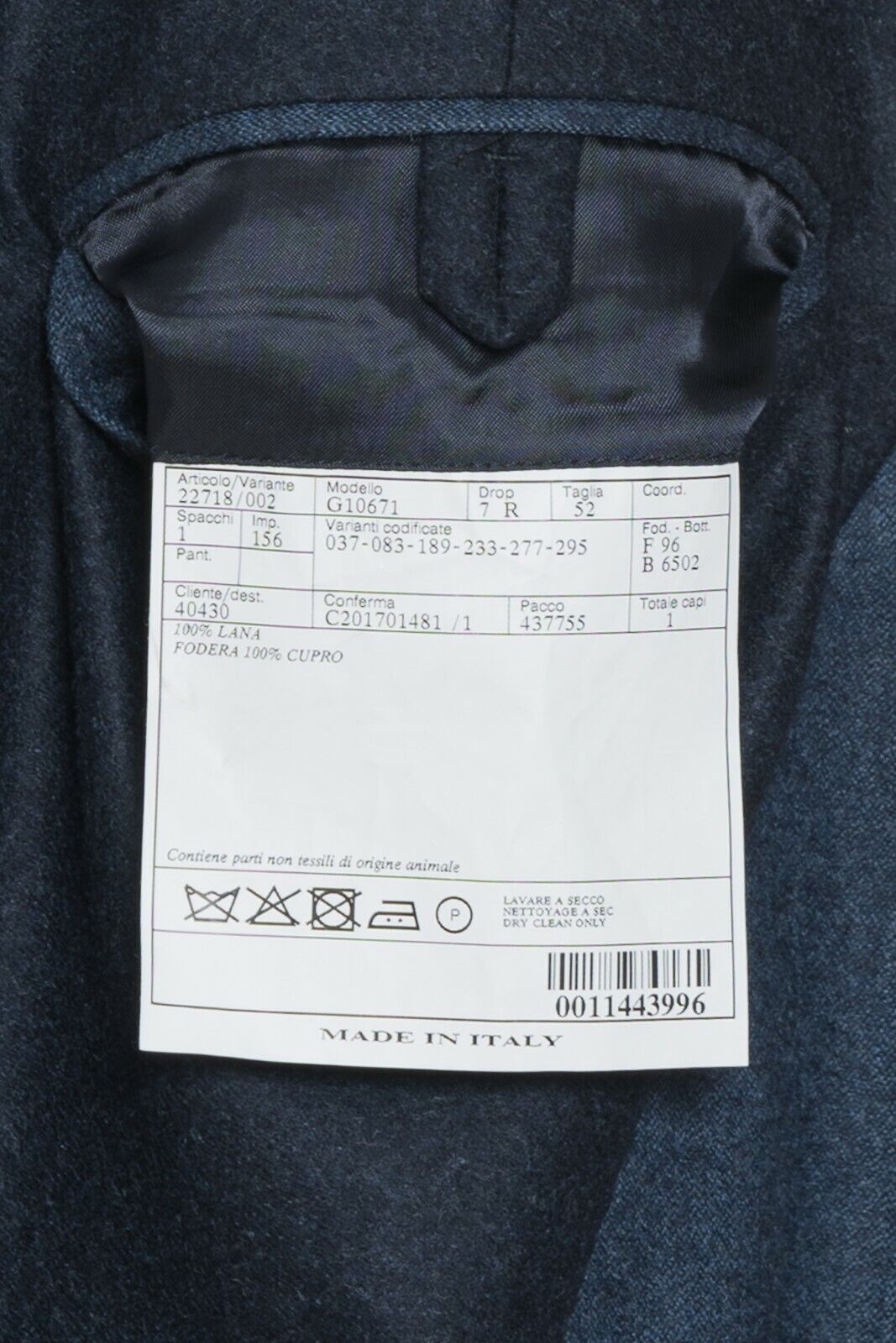 $2650 BELVEST Blue Blazer Jacket Flannel Wool 40 US / 50 EU 7R JACKETINTHEBOX