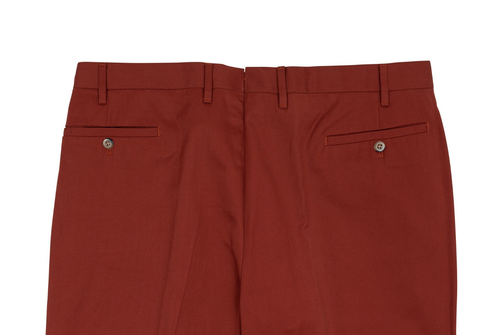 550$ RUBINACCI NAPOLI Dark Rust Cotton Twill Pant  38 US / 54 EU Made in Napoli