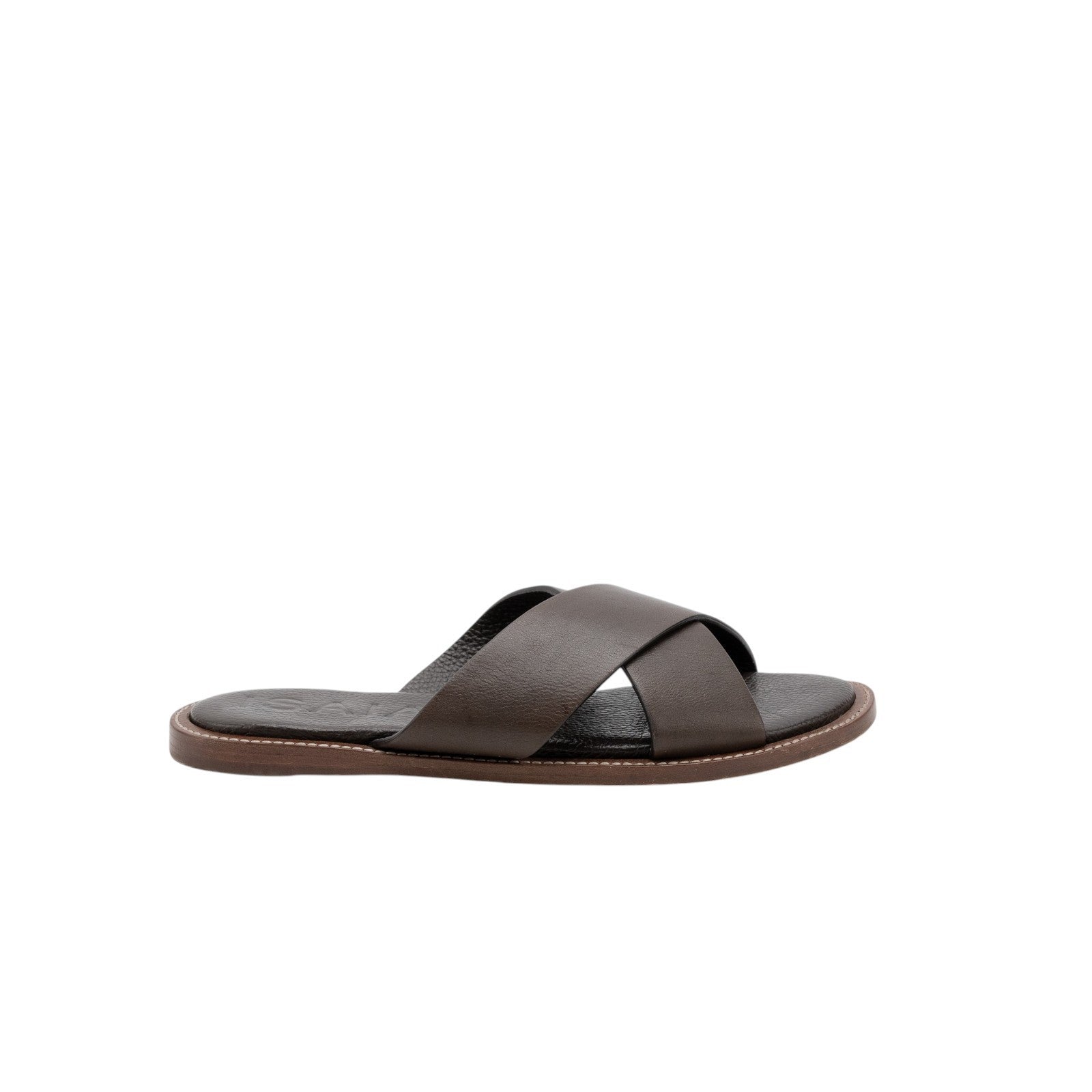 700$ ISAIA NAPOLI Sandal Shoes Leather Brown 10 UK - 11 US - 44 IT