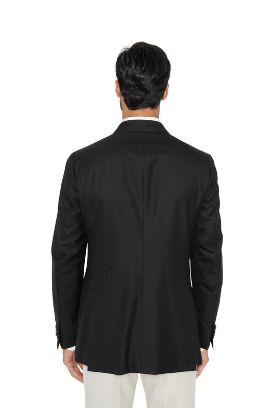 $5200 ISAIA NAPOLI Black Hand-Sewn Jacket Sport Coat Wool 40 US / 50 EU  8R