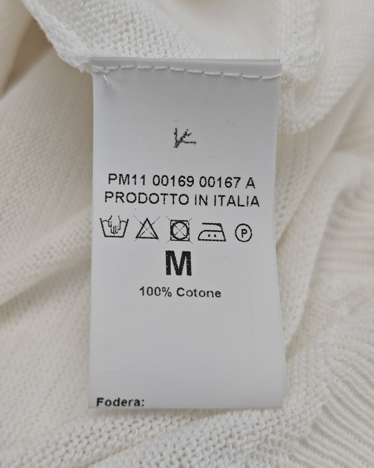 1150$ ISAIA NAPOLI White Perforated T-Shirt Sweater Short Sleeve Knit Cotton  M