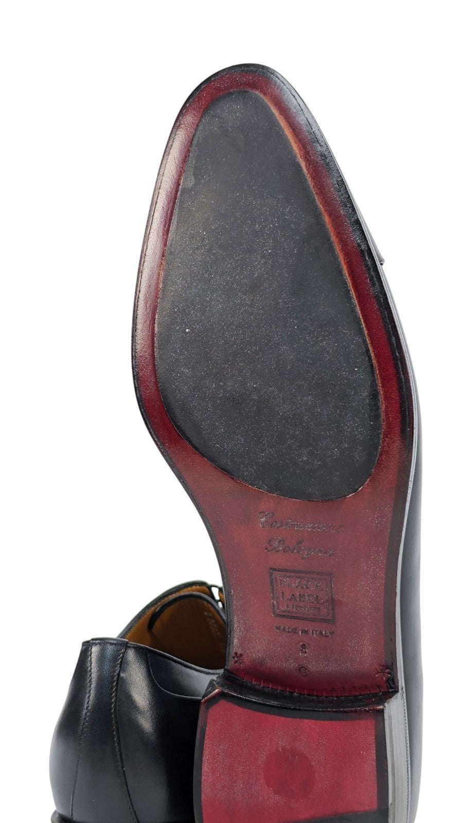 1250$ TESTONI Oxford Shoes Blue Bolognese Goodyear Lux Calf 8 UK / 9 US / 42 IT