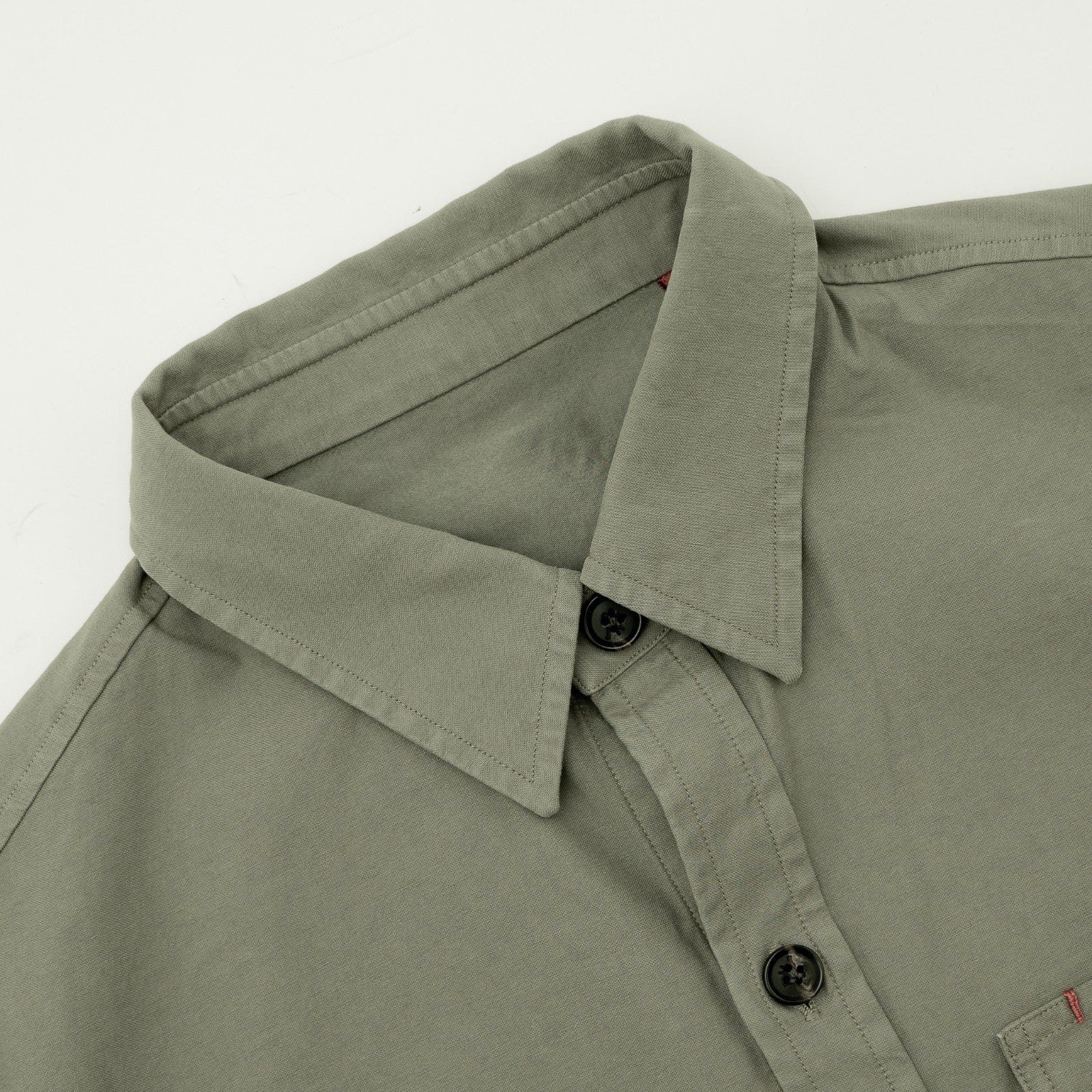 $1350 ISAIA NAPOLI Green Hand-Sewn Overshirt Jacket Cotton Size L